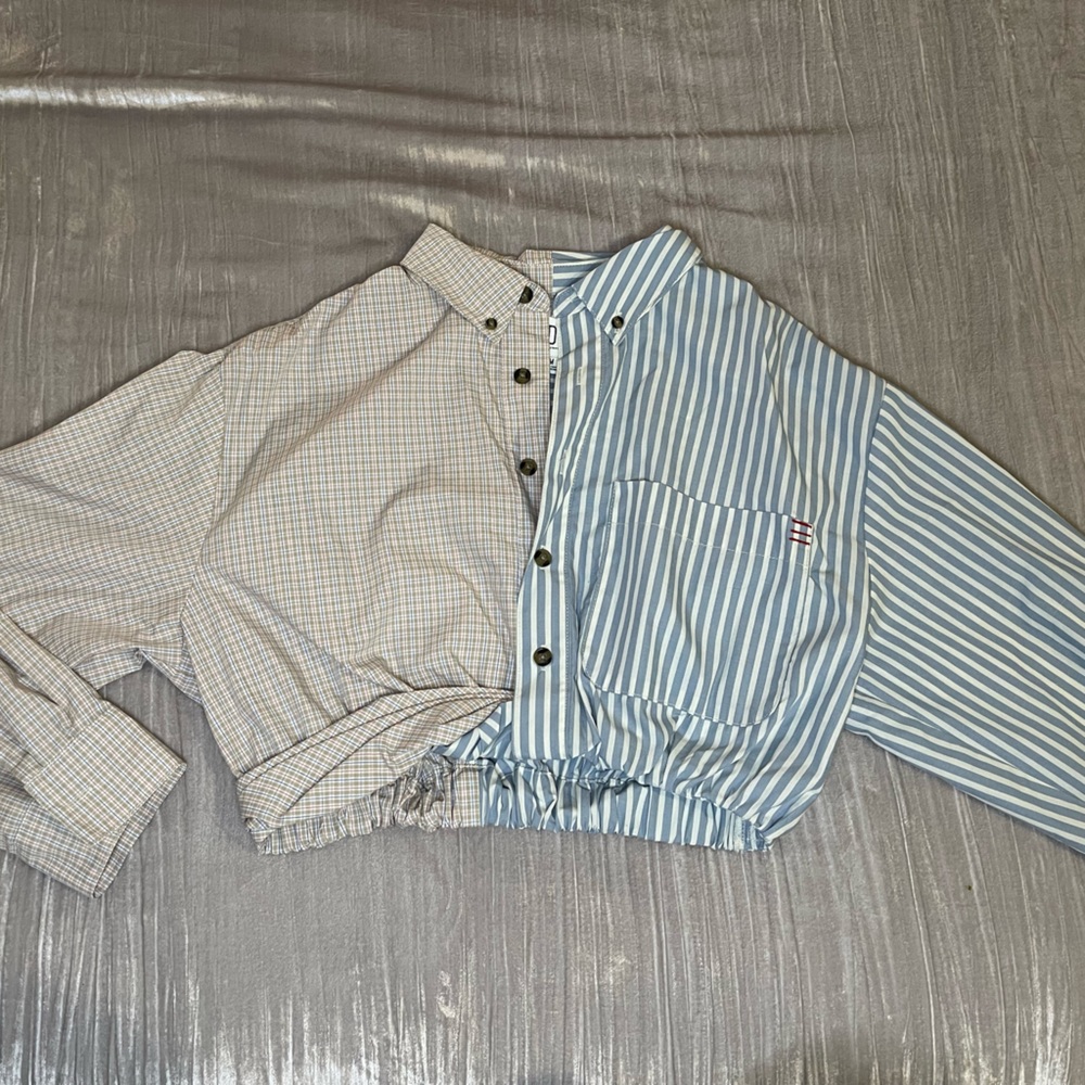 Urban Outfitters Cropped Button Down Shirt